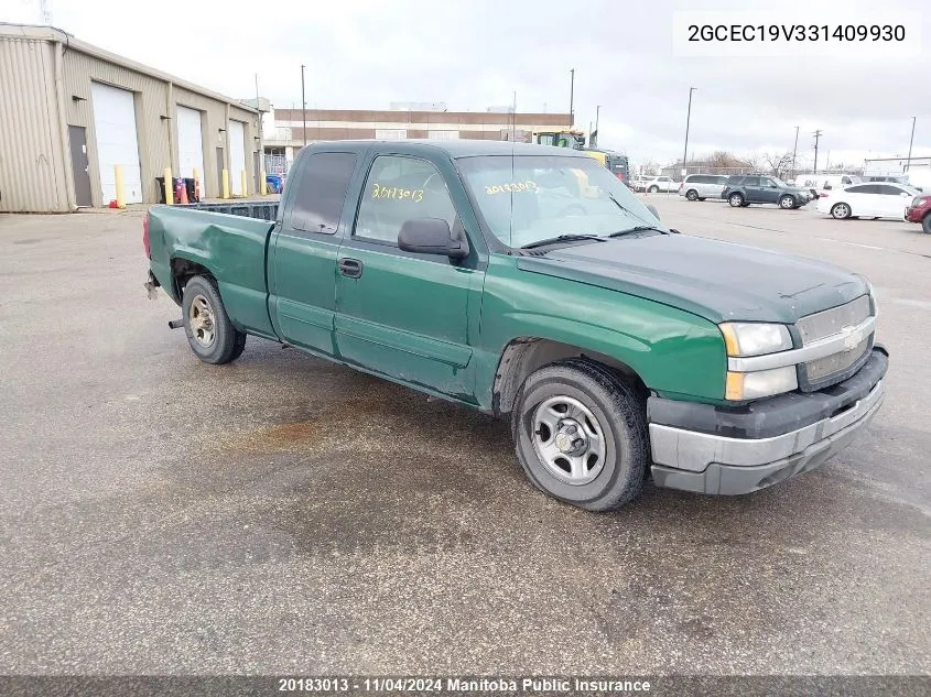 2003 Chevrolet Silverado 1500 Ext Cab VIN: 2GCEC19V331409930 Lot: 20183013