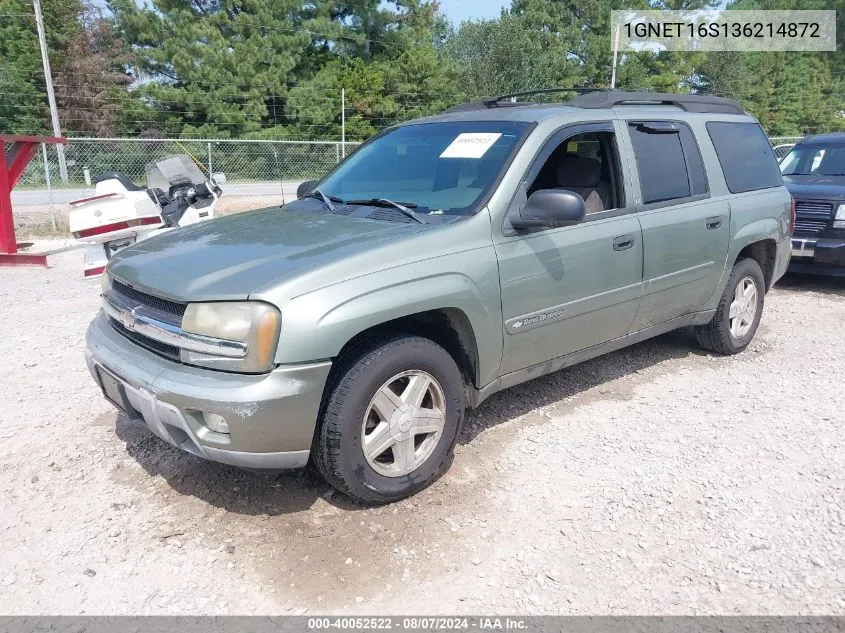 2003 Chevrolet Trailblazer Ext Lt VIN: 1GNET16S136214872 Lot: 40052522