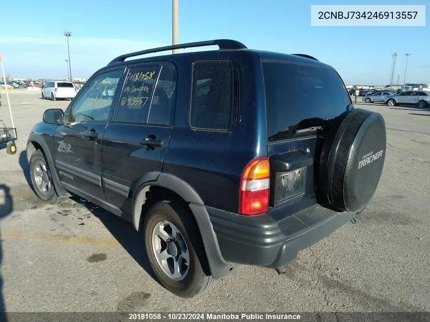 2004 Chevrolet Tracker Zr2 Sport VIN: 2CNBJ734246913557 Lot: 20181058