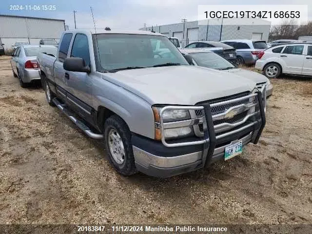 2004 Chevrolet Silverado 1500 Ls Ext Cab VIN: 1GCEC19T34Z168653 Lot: 20183847