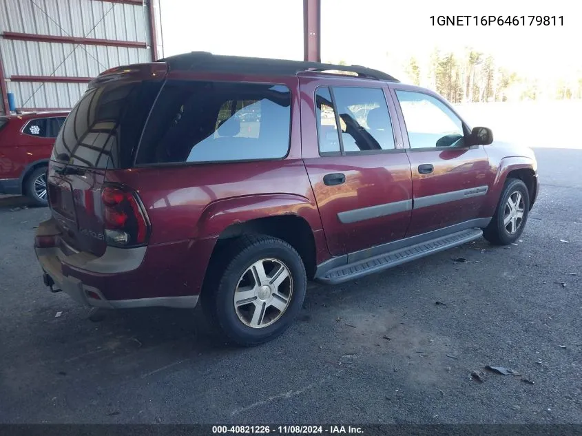 2004 Chevrolet Trailblazer Ext Ls VIN: 1GNET16P646179811 Lot: 40821226