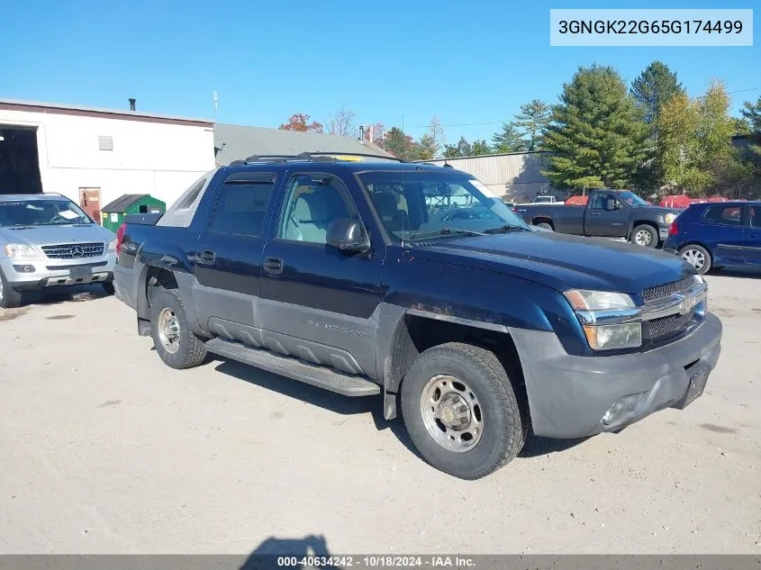 2005 Chevrolet Avalanche 2500 Ls VIN: 3GNGK22G65G174499 Lot: 40634242