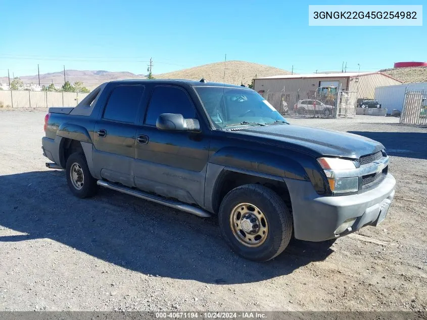 2005 Chevrolet Avalanche 2500 Lt VIN: 3GNGK22G45G254982 Lot: 40671194