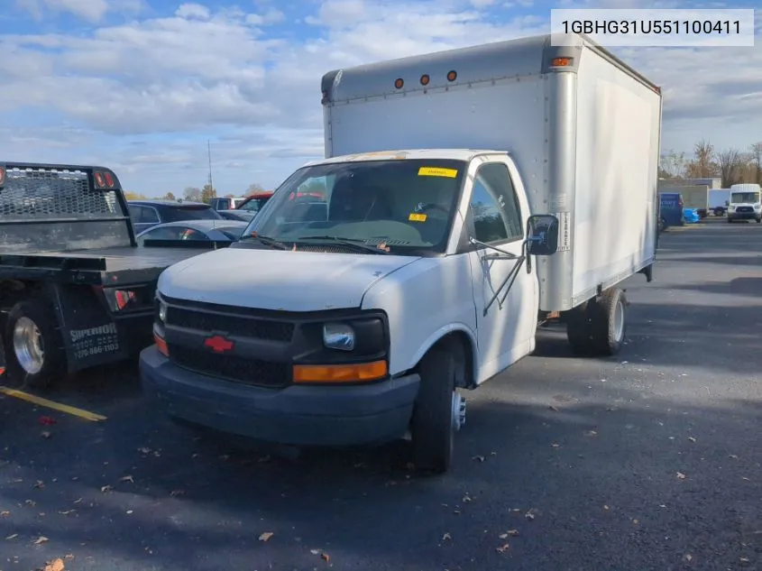 2005 Chevrolet Express Cutaway VIN: 1GBHG31U551100411 Lot: 40823875