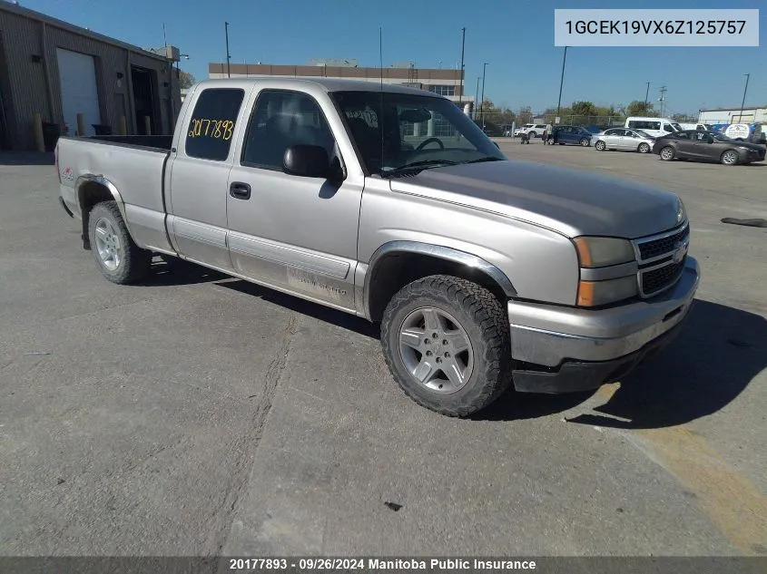 2006 Chevrolet Silverado 1500 Lt Ext Cab VIN: 1GCEK19VX6Z125757 Lot: 20177893