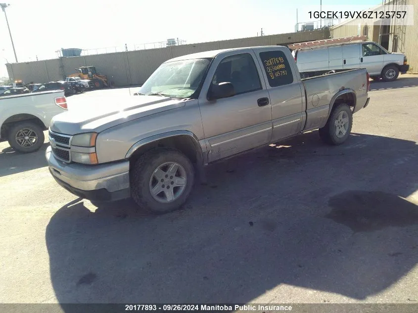 1GCEK19VX6Z125757 2006 Chevrolet Silverado 1500 Lt Ext Cab