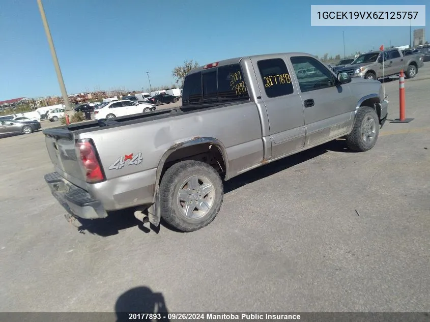 1GCEK19VX6Z125757 2006 Chevrolet Silverado 1500 Lt Ext Cab