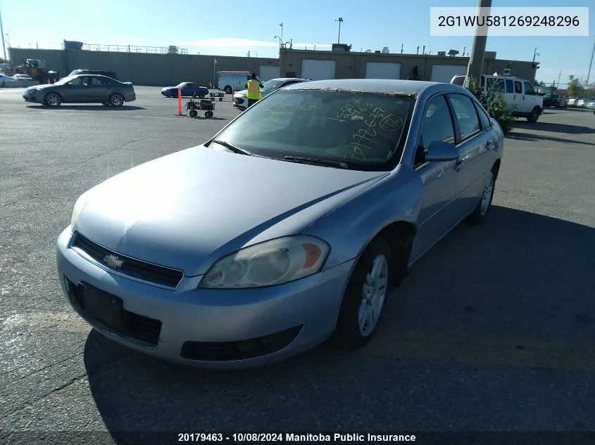 2G1WU581269248296 2006 Chevrolet Impala Ltz V6