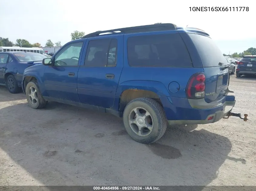 1GNES16SX66111778 2006 Chevrolet Trailblazer Ext Ls