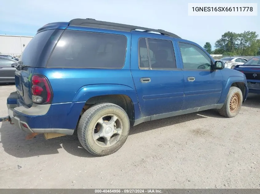 1GNES16SX66111778 2006 Chevrolet Trailblazer Ext Ls