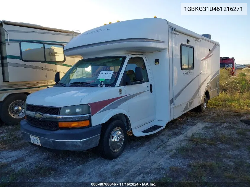 2006 Chevrolet Express Cutaway Work Van VIN: 1GBKG31U461216271 Lot: 40780646