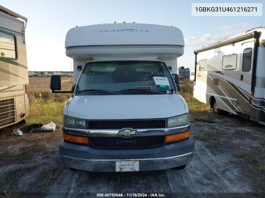 2006 Chevrolet Express Cutaway Work Van VIN: 1GBKG31U461216271 Lot: 40780646