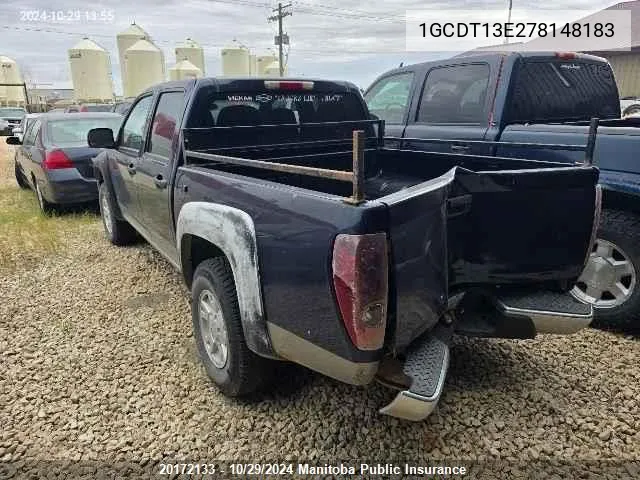 1GCDT13E278148183 2007 Chevrolet Colorado Lt Crew Cab