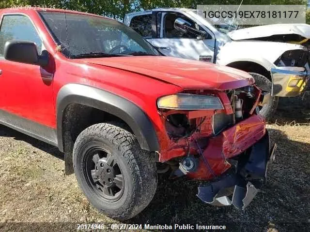 2007 Chevrolet Colorado Ls Ext Cab VIN: 1GCCS19EX78181177 Lot: 20174946