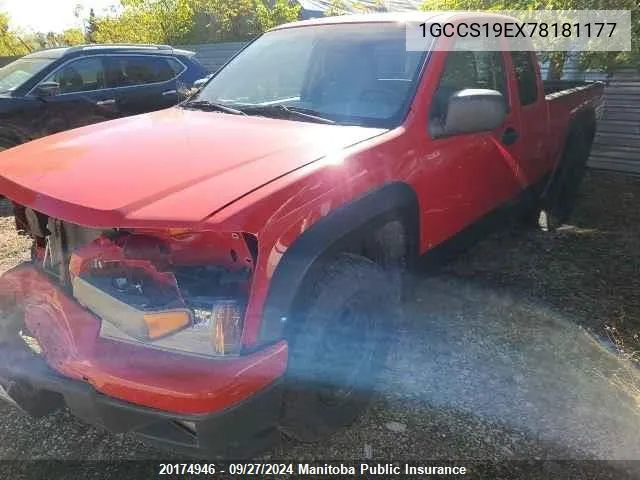 2007 Chevrolet Colorado Ls Ext Cab VIN: 1GCCS19EX78181177 Lot: 20174946