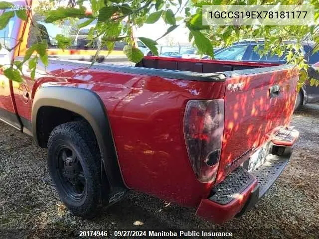 1GCCS19EX78181177 2007 Chevrolet Colorado Ls Ext Cab