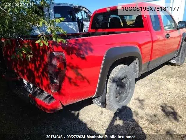 1GCCS19EX78181177 2007 Chevrolet Colorado Ls Ext Cab