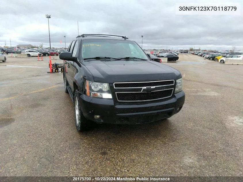 2007 Chevrolet Avalanche 1500 Ls VIN: 3GNFK123X7G118779 Lot: 20175700