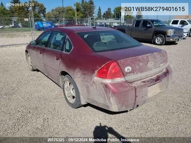 2007 Chevrolet Impala Ls V6 VIN: 2G1WB58K279401615 Lot: 20176325