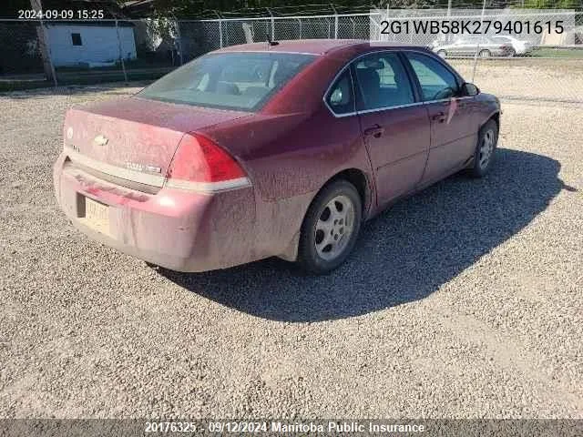 2007 Chevrolet Impala Ls V6 VIN: 2G1WB58K279401615 Lot: 20176325