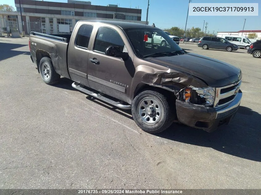 2007 Chevrolet Silverado 1500 Lt Ext Cab VIN: 2GCEK19C371709913 Lot: 20176735