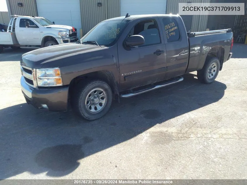 2007 Chevrolet Silverado 1500 Lt Ext Cab VIN: 2GCEK19C371709913 Lot: 20176735