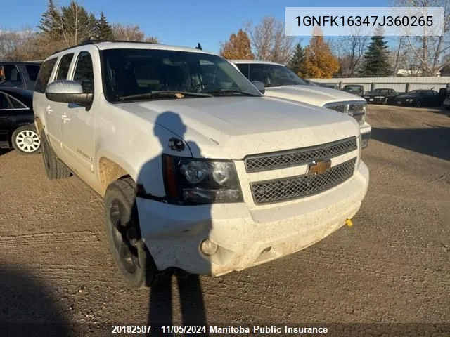 2007 Chevrolet Suburban 1500 Ls VIN: 1GNFK16347J360265 Lot: 20182587