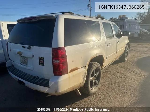 2007 Chevrolet Suburban 1500 Ls VIN: 1GNFK16347J360265 Lot: 20182587