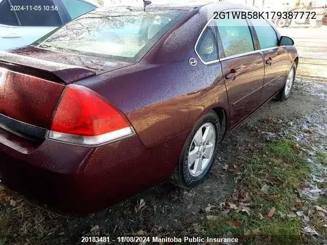 2007 Chevrolet Impala Ls V6 VIN: 2G1WB58K179387772 Lot: 20183481