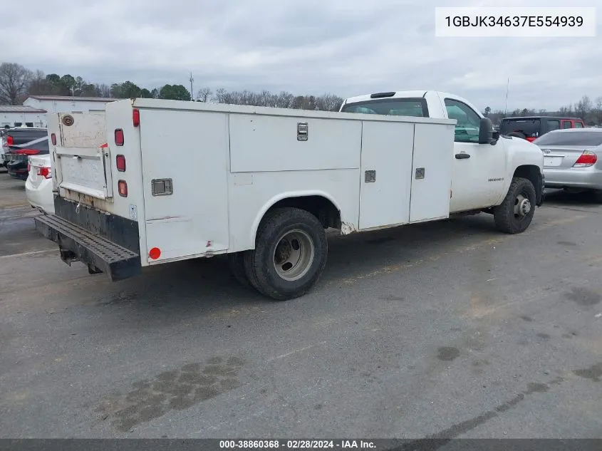 2007 Chevrolet Silverado 3500 Chassis Work Truck VIN: 1GBJK34637E554939 Lot: 38860368