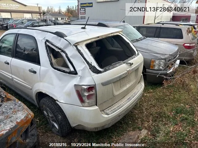 2008 Chevrolet Equinox Ls V6 VIN: 2CNDL13F286340621 Lot: 20180216