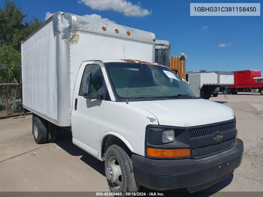 2008 Chevrolet Express Cutaway Work Van VIN: 1GBHG31C381158450 Lot: 40359465