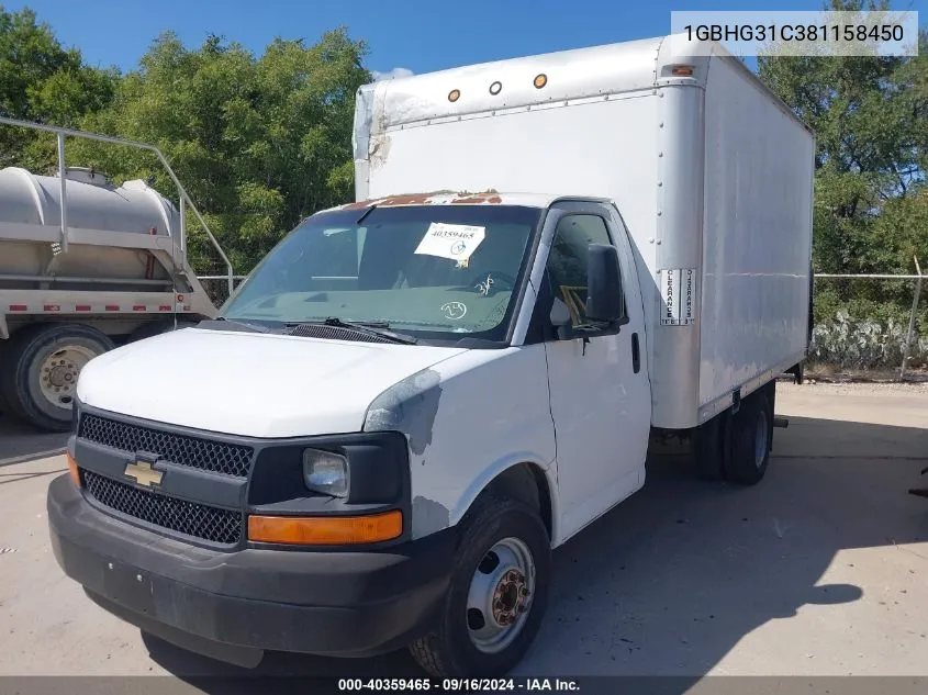 2008 Chevrolet Express Cutaway Work Van VIN: 1GBHG31C381158450 Lot: 40359465