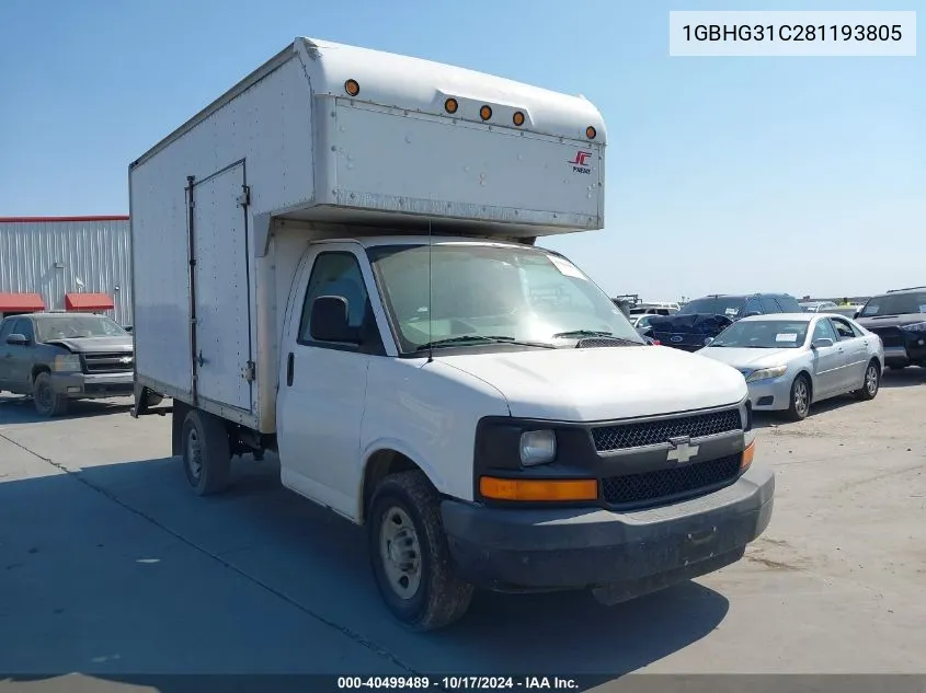 2008 Chevrolet Express Cutaway Work Van VIN: 1GBHG31C281193805 Lot: 40499489