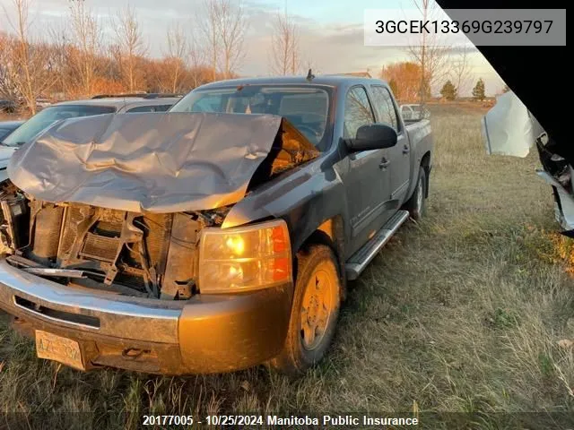 3GCEK13369G239797 2009 Chevrolet Silverado 1500 Lt Crew Cab