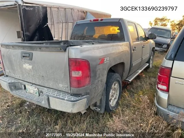 2009 Chevrolet Silverado 1500 Lt Crew Cab VIN: 3GCEK13369G239797 Lot: 20177005