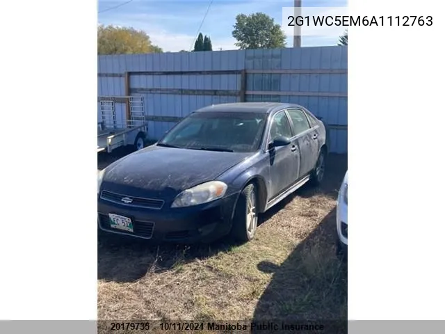 2010 Chevrolet Impala Ltz V6 VIN: 2G1WC5EM6A1112763 Lot: 20179735