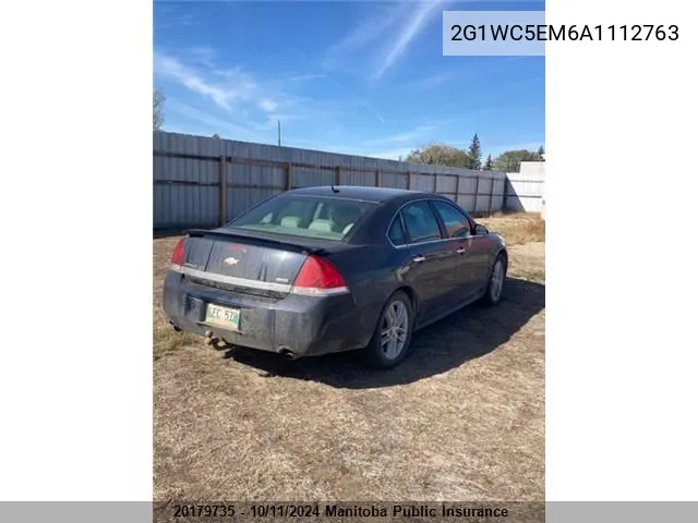 2010 Chevrolet Impala Ltz V6 VIN: 2G1WC5EM6A1112763 Lot: 20179735