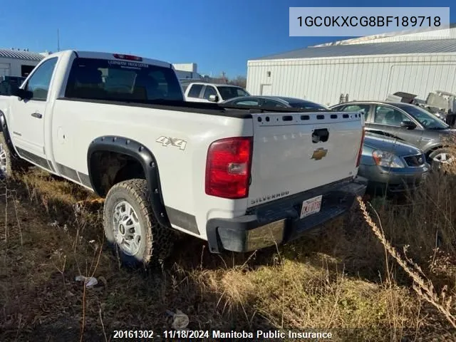 2011 Chevrolet Silverado 2500 Hd Lt VIN: 1GC0KXCG8BF189718 Lot: 20161302