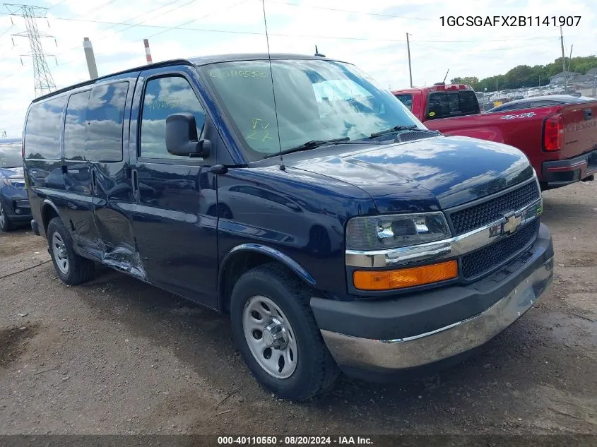 1GCSGAFX2B1141907 2011 Chevrolet Express 1500 Work Van