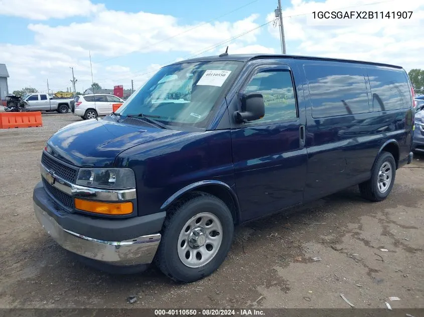 1GCSGAFX2B1141907 2011 Chevrolet Express 1500 Work Van