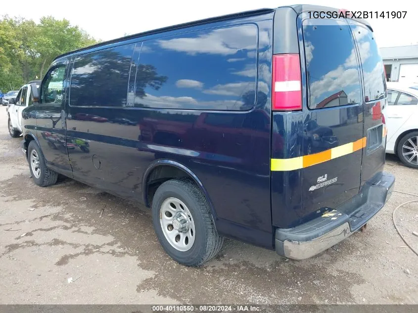 2011 Chevrolet Express 1500 Work Van VIN: 1GCSGAFX2B1141907 Lot: 40110550