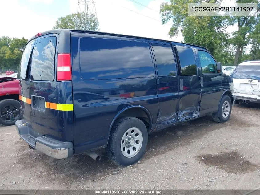 1GCSGAFX2B1141907 2011 Chevrolet Express 1500 Work Van