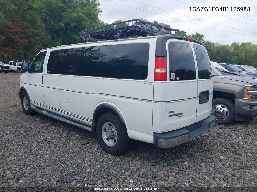 2011 Chevrolet Express 3500 Lt VIN: 1GAZG1FG4B1125988 Lot: 40424955