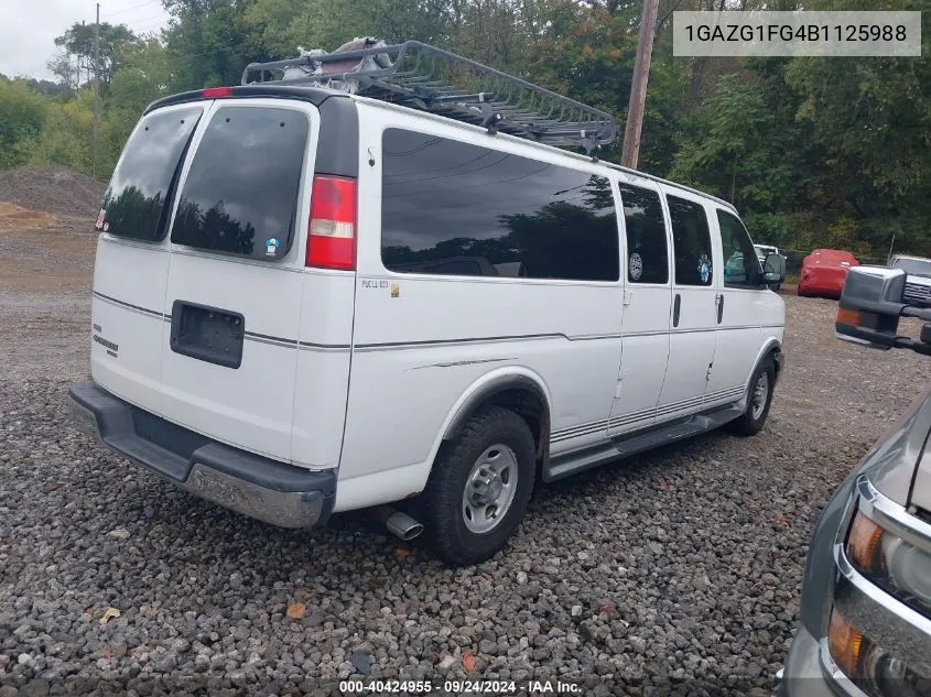 2011 Chevrolet Express 3500 Lt VIN: 1GAZG1FG4B1125988 Lot: 40424955