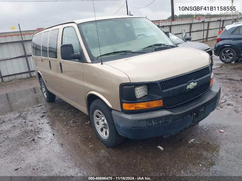 2011 Chevrolet Express 1500 Ls VIN: 1GNSGBF41B1158555 Lot: 40896470