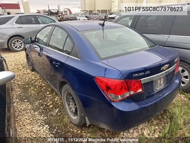 2012 Chevrolet Cruze Lt Turbo VIN: 1G1PF5SC8C7378623 Lot: 20184111