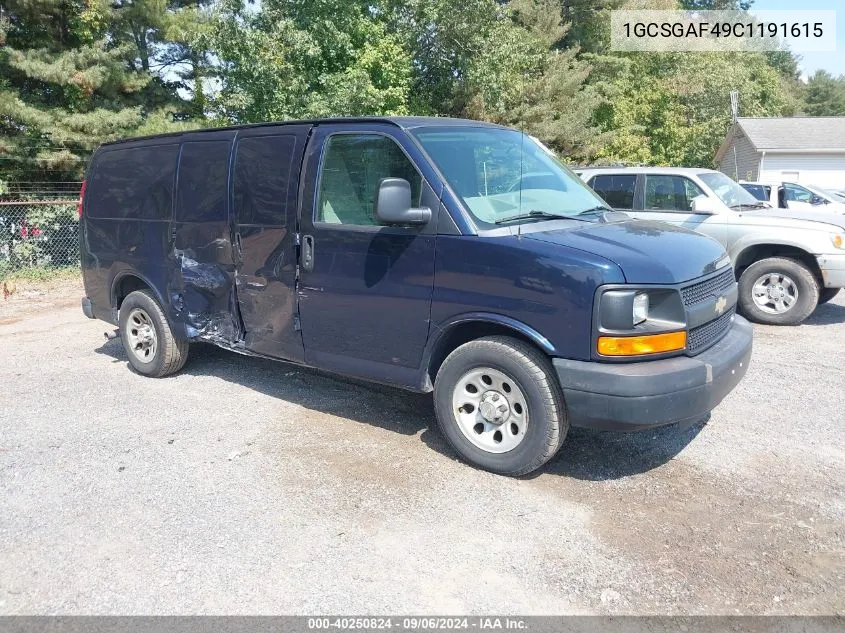 2012 Chevrolet Express 1500 Work Van VIN: 1GCSGAF49C1191615 Lot: 40250824