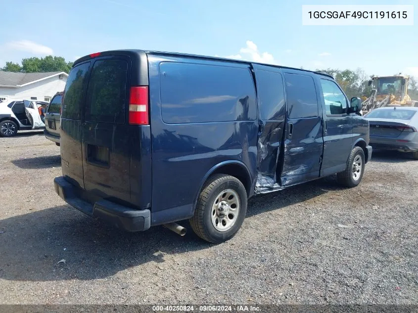 1GCSGAF49C1191615 2012 Chevrolet Express 1500 Work Van