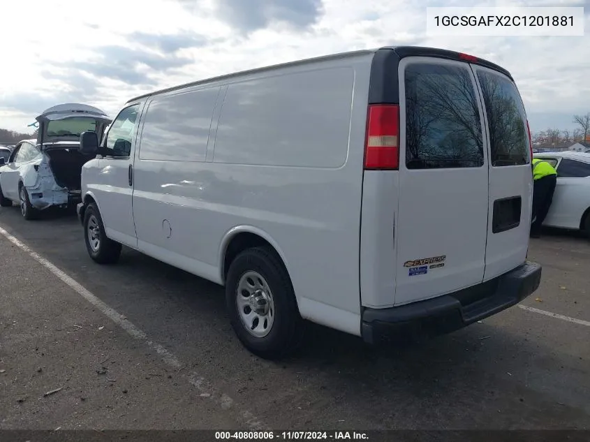 2012 Chevrolet Express 1500 Work Van VIN: 1GCSGAFX2C1201881 Lot: 40808006